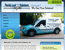 Tablet Screenshot of floridaleaksolutions.com